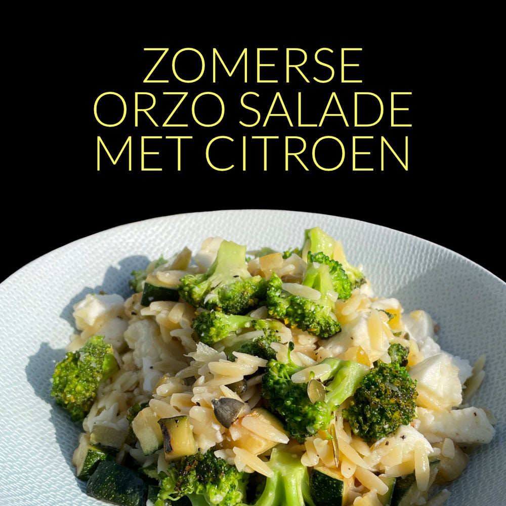 Zomers ORZO recept, Orzo salade met citroen