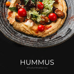 Ottolenghi hummus with roasted vegetables from the oven