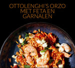 Orzo recipe from Ottolenghi, with shrimps and feta