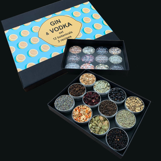 gin tonic pakket met 2 recepten, cocktail pakket cadeau, gin cadeau, gift set gin